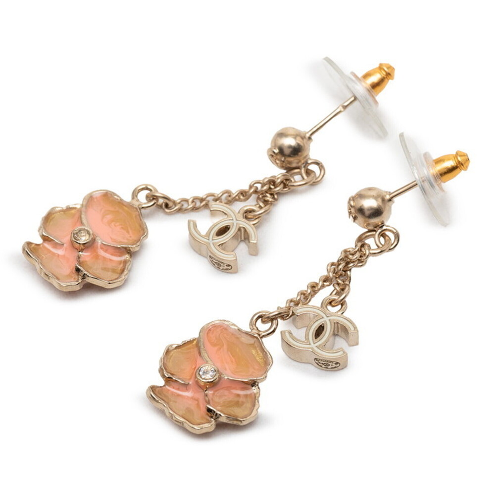 CHANEL Orange Logo Earrings - Picture 1 of 4